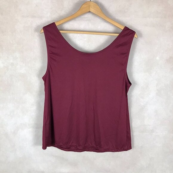 ALFANI Burgundy Smooth Camisole NEW Size 1X - Picture 4 of 4